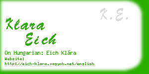 klara eich business card